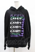 Candy Stripper / PLAYFUL SWEAT HOODIE  ブラック H-24-11-22-1026-PU-TO-KB-ZH