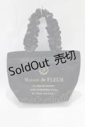 Maison de FLEUR / フリルハンドルトートバッグ  ブラック H-24-11-22-076-LO-BG-NS-ZH