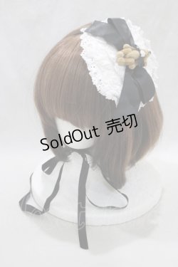 画像1: metamorphose / くまちゃん付円型ヘッドドレス  白 H-24-11-24-005-ME-AC-NS-ZH