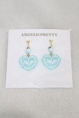 Angelic Pretty / ドットLovely Heartクッションイヤリング  サックス H-24-11-24-1010-AP-AC-NS-ZH