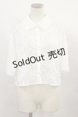 Fi.n.t / 総レースクロップドシャツ Free OFF WHITE H-24-11-25-1034-CA-BL-NS-ZH