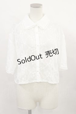 画像1: Fi.n.t / 総レースクロップドシャツ Free OFF WHITE H-24-11-25-1034-CA-BL-NS-ZH