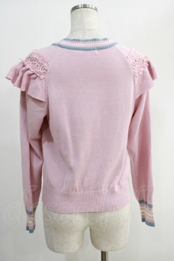 画像3: Jane Marple / Lace trimming cricket sweater  ピンク H-24-11-25-067-JM-TO-KB-ZH