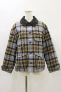 Jane Marple Dans Le Salon / Tartan check hunting jacket  グレー H-24-11-28-036-JM-JA-KB-ZH