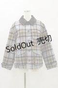 Jane Marple Dans Le Salon / Tartan check hunting jacket  グレー H-24-11-28-036-JM-JA-KB-ZH