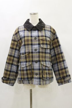 画像1: Jane Marple Dans Le Salon / Tartan check hunting jacket  グレー H-24-11-28-036-JM-JA-KB-ZH