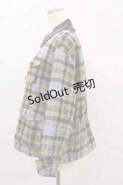 画像3: Jane Marple Dans Le Salon / Tartan check hunting jacket  グレー H-24-11-28-036-JM-JA-KB-ZH