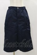 Jane Marple Dans Le Salon / Denim＆nylon twill flight skirt  indigo×navy H-24-11-28-044-JM-SK-KB-ZH