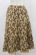 Jane Marple Dans Le Salon / Roman Rose peasant skirt  ocher×light beige H-24-11-28-051-JM-SK-KB-ZH