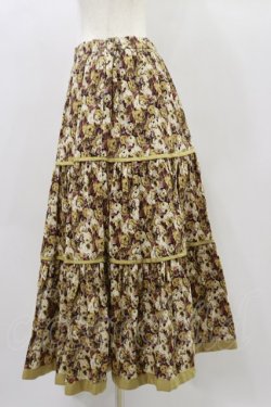 画像3: Jane Marple Dans Le Salon / Roman Rose peasant skirt  ocher×light beige H-24-11-28-051-JM-SK-KB-ZH