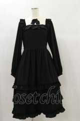 Melody BasKet / Shiny dot dress L ブラック H-24-11-28-080-LO-OP-KB-ZH