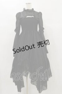 PUNK RAVE / Absinthium Chiffon Dress  黒 H-24-11-28-084-PU-OP-KB-ZH