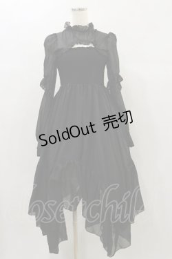 画像1: PUNK RAVE / Absinthium Chiffon Dress  黒 H-24-11-28-084-PU-OP-KB-ZH