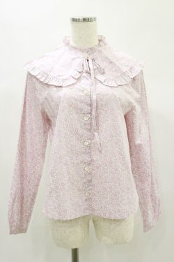 画像1: Jane Marple Dans Le Salon / D’anjo coast cape blouse  ピンク H-24-11-28-021-JM-BL-KB-ZH