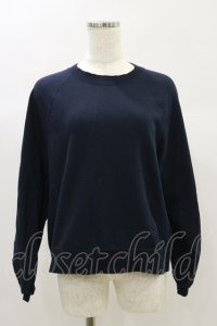 Jane Marple Dans Le Salon / Soft fleece puffy sleeve sweatshirt  ネイビー H-24-11-28-030-JM-TO-KB-ZH