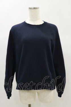 画像1: Jane Marple Dans Le Salon / Soft fleece puffy sleeve sweatshirt  ネイビー H-24-11-28-030-JM-TO-KB-ZH