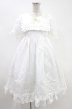 画像1: Angelic Pretty / Stripeステラ半袖ワンピース Free 白 H-24-12-01-086-AP-OP-NS-ZH