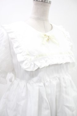 画像4: Angelic Pretty / Stripeステラ半袖ワンピース Free 白 H-24-12-01-086-AP-OP-NS-ZH