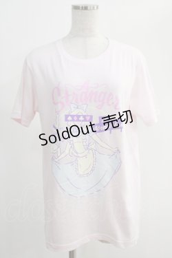 画像1: LISTEN FLAVOR / アリスのトランプTシャツ L ライトピンク H-24-12-02-059-PU-TO-KB-ZT300