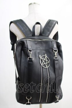 画像1: KILL STAR / ダブルジップBACK PACK  黒 H-24-12-02-003-SL-BG-KB-ZH