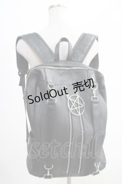 画像1: KILL STAR / ダブルジップBACK PACK  黒 H-24-12-02-003-SL-BG-KB-ZH