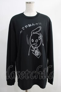 NieR Clothing / プリントLONG CUTSEW  黒 H-24-12-04-038-PU-TO-KB-ZH