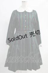 Jane Marple / Regimental stripe lycee onepice M グリーン H-24-12-04-044-JM-OP-KB-ZH