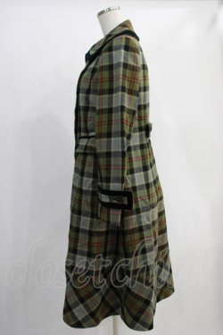 画像2: Jane Marple / Tartan check コクーンコート Free カーキ H-24-12-04-054-JM-CO-KB-ZH