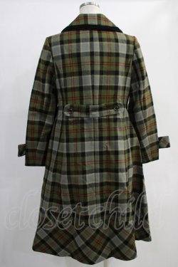 画像3: Jane Marple / Tartan check コクーンコート Free カーキ H-24-12-04-054-JM-CO-KB-ZH