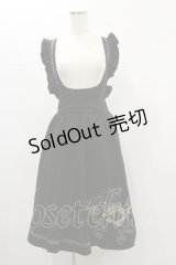 axes femme POETIQUE / ティーポット刺繍エプロン風スカート M ブラック H-24-12-07-055-AX-OP-NS-ZH