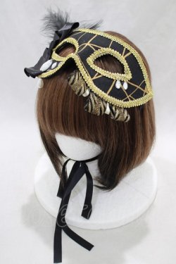 画像1: ATELIER　Ruby / Mask Headdress  黒 H-24-12-08-005-EL-ZA-KB-ZH