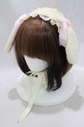 Angelic Pretty / ロップイヤーBunnyヘッドドレス  アイボリー/ピンク H-24-12-09-012-AP-AC-NS-ZH