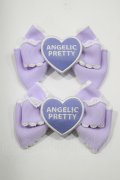 Angelic Pretty / HeartワッペンリボンクリップSet  ラベンダー H-24-12-09-015-AP-AC-NS-ZH