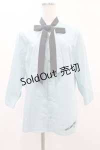 MILKBOY / 2TONE BOW SHIRTS  青 H-24-12-10-035-MB-TO-KB-ZH