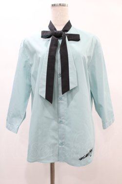 画像1: MILKBOY / 2TONE BOW SHIRTS  青 H-24-12-10-035-MB-TO-KB-ZH