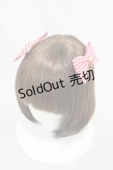 m petit by misako / ヘアクリップ2点セット  レッドギンガム/いちご H-24-12-10-1007-LO-AC-NS-ZH