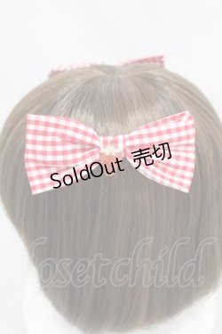 画像2: m petit by misako / ヘアクリップ2点セット  レッドギンガム/いちご H-24-12-10-1007-LO-AC-NS-ZH