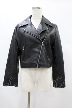 画像1: Riu / Faux leather riders jacket Free ブラック H-24-12-10-1060-0-JA-NS-ZH