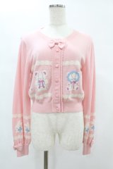 Angelic Pretty / Fancy Borderニットカーディガン Free ピンク H-24-12-10-1024-AP-TO-NS-ZH