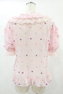 画像2: Angelic Pretty / Candy Petit Heart丸襟ブラウス Free ピンク H-24-12-10-1025-AP-BL-NS-ZH