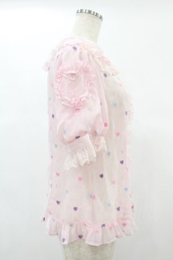 画像3: Angelic Pretty / Candy Petit Heart丸襟ブラウス Free ピンク H-24-12-10-1025-AP-BL-NS-ZH