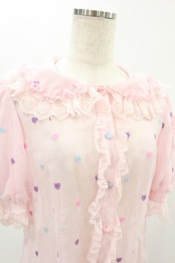 画像4: Angelic Pretty / Candy Petit Heart丸襟ブラウス Free ピンク H-24-12-10-1025-AP-BL-NS-ZH