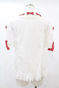 画像2: Angelic Pretty / スカラップチュールブラウス Free オフ/レッド H-24-12-10-1028-AP-BL-NS-ZH