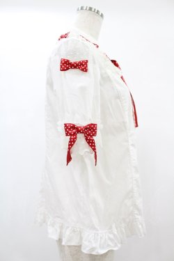 画像3: Angelic Pretty / スカラップチュールブラウス Free オフ/レッド H-24-12-10-1028-AP-BL-NS-ZH