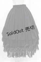 ATELIER PIERROT / Four-Tiered Ruffle Chiffon Skirt  黒 H-24-12-10-018-EL-SK-KB-ZH