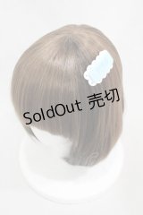 MILK / スカラップバレッタ  サックス H-24-12-10-004-ML-AC-KB-ZH