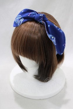 画像1: Angelic Pretty / Neon Star Dinerヘアバンド  ネイビー H-24-12-11-042-AP-AC-NS-ZH