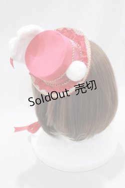 画像2: Angelic Pretty / Merry BunnyミニHat  レッド H-24-12-11-043-AP-AC-NS-ZH