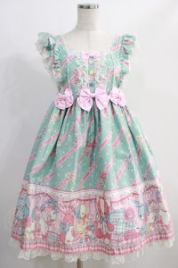 Angelic Pretty / MELODY TOYSハイウエストジャンパースカート Free ミント H-24-12-11-057-AP-OP-NS-ZH