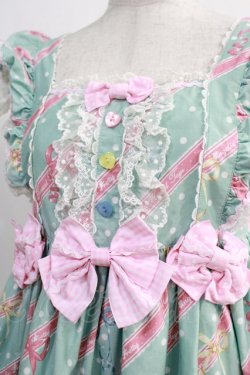 画像5: Angelic Pretty / MELODY TOYSハイウエストジャンパースカート Free ミント H-24-12-11-057-AP-OP-NS-ZH